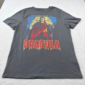 Universal Monsters Dracula Graphic T-Shirt Mens Small Charcoal Gray Excellent